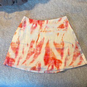 white fox satin skirt